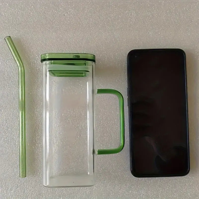 Colorful Square Plastic Cup with Handle