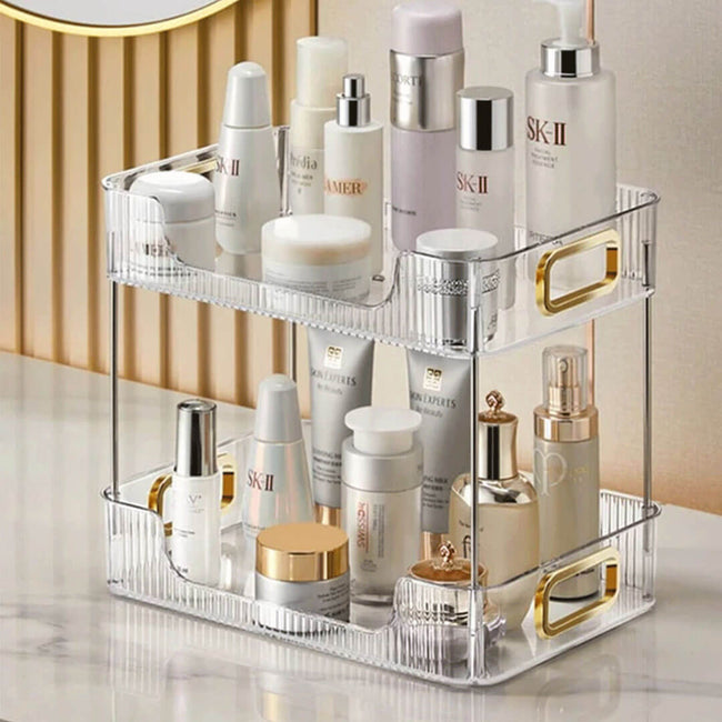 Acrylic 2-Layer Desktop Trolley