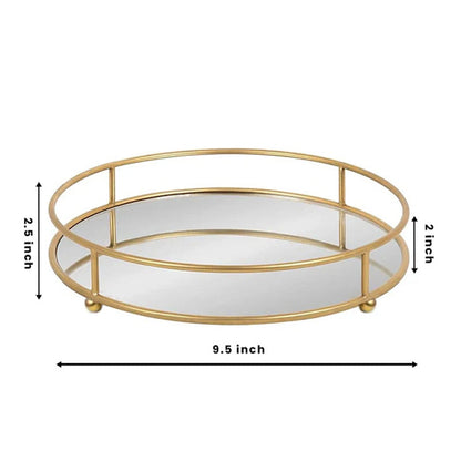 Classy Golden Vanity Display With Mirror