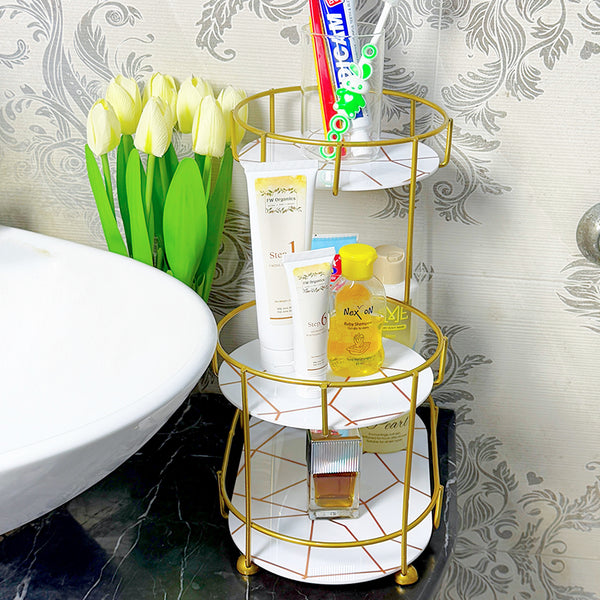 3-Tier Golden Vanity Stand by Matrix