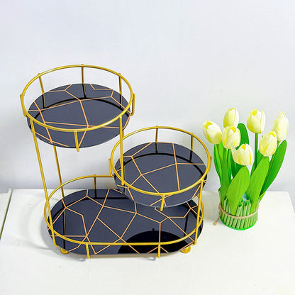 3-Tier Golden Vanity Stand by Matrix